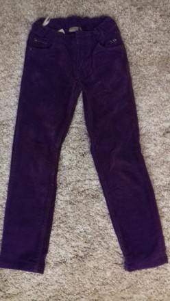 Утепленные джинсы цвета баклажан с внутренними резинками.Общая длина -80.От внут. . фото 2