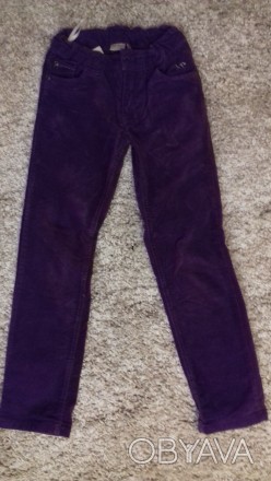 Утепленные джинсы цвета баклажан с внутренними резинками.Общая длина -80.От внут. . фото 1