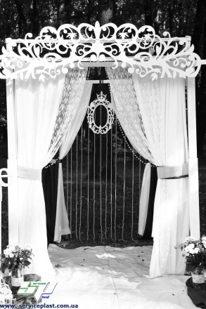 Предлагаем услуги по изготовлению свадебного декора (ажурные ширмы, арки, колоны. . фото 11