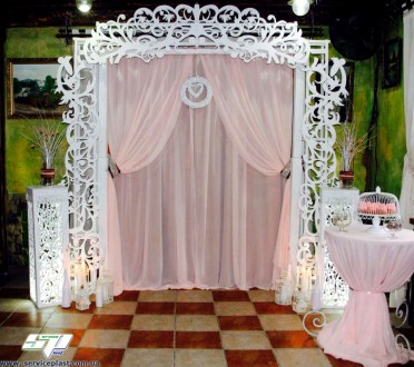 Предлагаем услуги по изготовлению свадебного декора (ажурные ширмы, арки, колоны. . фото 7