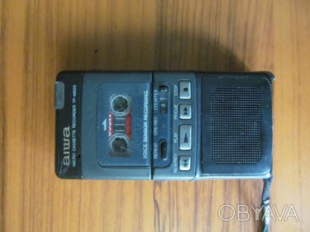 Диктофон на микрокассете Aiwa TP-M500. Исправный. Есть потертости корпуса. Питан. . фото 1