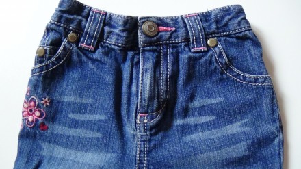 Детские джинсики на девочку, на возраст от 3 месяцев. Общая длина 35 см, длина п. . фото 3