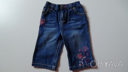 Детские джинсики на девочку, на возраст от 3 месяцев. Общая длина 35 см, длина п. . фото 1
