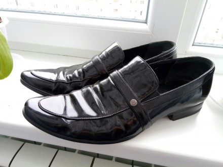 Черные, лаковые туфли,  45-го размера (идут на  44 - й). . фото 2