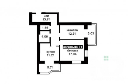 Общая площадь: 75,3 м2;
Жилая площадь: 35 м2;
Площадь кухни: 11,37 м2;
Этаж/этаж. . фото 3