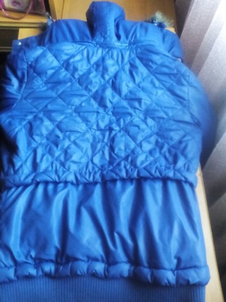 Стильная синяя курточка для девочки,девушки. Длина изделия 55 см. Ширина плеча 1. . фото 7