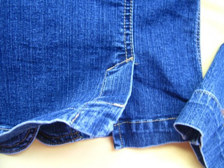 Стильный джинсовый пиджак ветровка E-Steem, р. L, идеальное состояние. Состав-76. . фото 7
