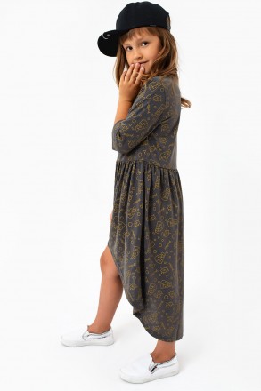 Асимметричное платье для девочки с удлиненной юбкой сзади.. В наличии размеры на. . фото 3