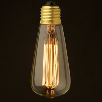 Лампа Эдисона ST64 40W E27 220V - современная интерпретация лампы, разработанной. . фото 2