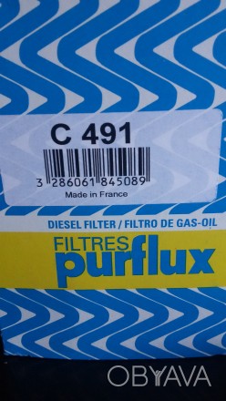Топливный фильтр PURFLUX C491 Renault Master, Trafic 
(1.9, 2.5, 3.0) после 200. . фото 1