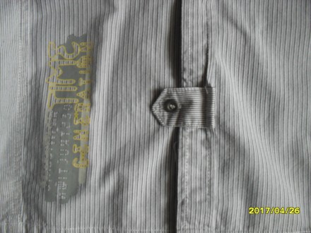 Сорочка у смужку сірого кольору  у відмінному стані рукав довгий+заворот.Дві наг. . фото 5