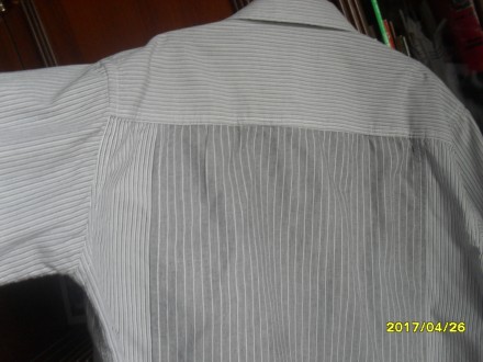 Сорочка у смужку сірого кольору  у відмінному стані рукав довгий+заворот.Дві наг. . фото 6