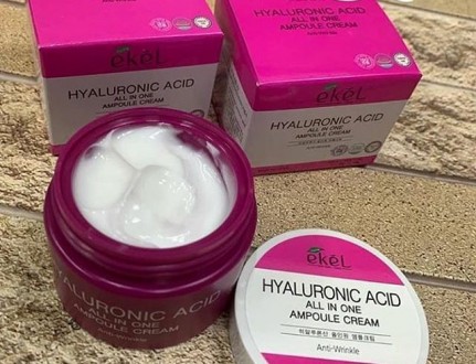 Ампульный крем Ekel Hyaluronic Acid All In One Ampoule Cream с гиалуроновой кисл. . фото 3