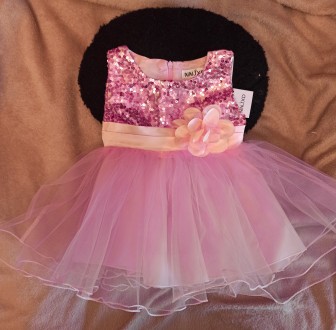 Нарядное нежно-персековое платье с розой для девочки
Цена 300 грн
Код товара 3. . фото 3
