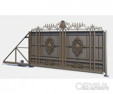 Предлагаем купить откатные ворота с ковкой для дома, дачи, промышленных организа. . фото 1