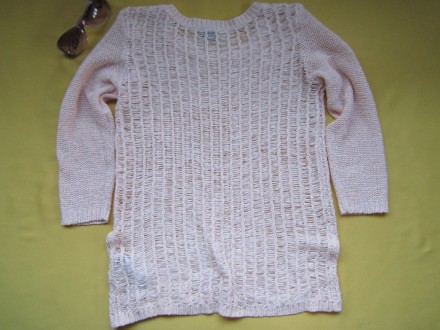 Красивый ажурный свитер, кофточка , джемпер с укороченным
рукавом , р. М, Vila . . фото 7