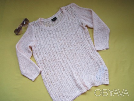 Красивый ажурный свитер, кофточка , джемпер с укороченным
рукавом , р. М, Vila . . фото 1