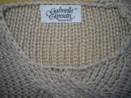 Плотный свитер, перламутровые нитки, р.Л, Gabriella Rossetti, Италия, отличное с. . фото 3
