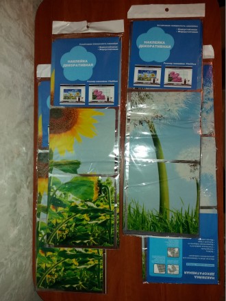 Продам новые, запакованные декоративные наклейки на кухонную плитку "Одуванчики". . фото 2