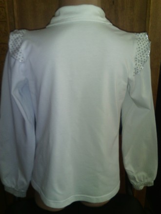 Блузка для девочки, Б/У, в хорошем состоянии, длина по спинке 48, рукав от плеча. . фото 4
