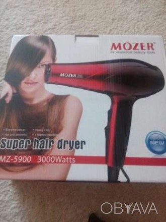 Фен для волос Mozer для профессионального использования имеет эргономичный дизай. . фото 1