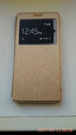 Продам чехол-книжку для Xiaomi Mi Note 2 5.7" золотого цвета. Новый.. . фото 2
