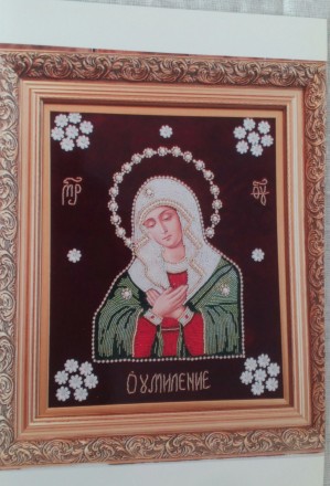 Ручная вышивка икон и картин чешским бисером с использованием жемчуга, страз и н. . фото 2