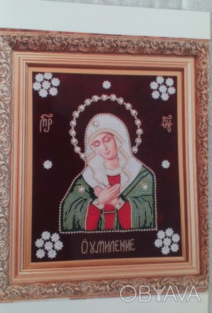 Ручная вышивка икон и картин чешским бисером с использованием жемчуга, страз и н. . фото 1