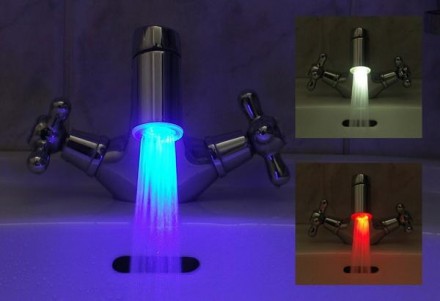 Светодиодная насадка на кран с подсветкой воды: новый прибор, который превратит . . фото 3