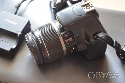 зеркальный Canon EOS 450Dkit 18-55пробег27 тыс кад отправлю без предоплат,цена в. . фото 1