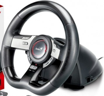 Руль и педали Genius Speed Wheel 5 PC Без крепления к столу!. . фото 2