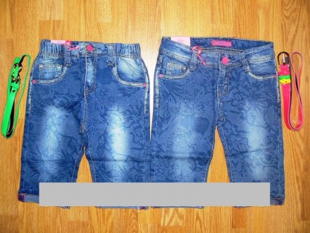 Бриджи джинсовые для девочек, производитель Венгрия
ЗАМЕРЫ
116 см (зеленый поя. . фото 2
