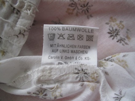 Женская новая белоснежная рубашка в цветочек ,"c.a.r.o", Германия.Застёжка спере. . фото 5