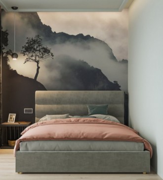 Такая кровать украсит вашу уютную спальню.

Прочный деревянный каркас изготовл. . фото 3