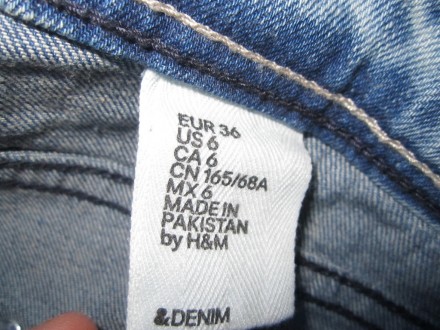 Стильные классные шорты в заклёпках на кармане, р.36, H&M, Пакистан, отличное со. . фото 4