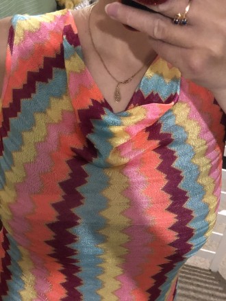 Очень яркое летнее платье с расцветкой в стиле миссони.Платье из тонкого вязаног. . фото 6