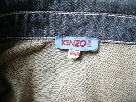 Куртка джинсовая Kenzo б/у. Размер 12 лет/150 см. Хлопок 100%. Состояние отлично. . фото 4