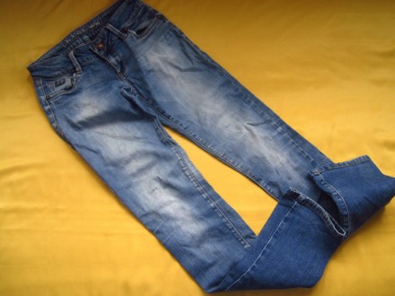 Фирменные стильные джинсы на худышку. ПОТ 35,5см. ПОБ 44см. Высота посадки перед. . фото 7