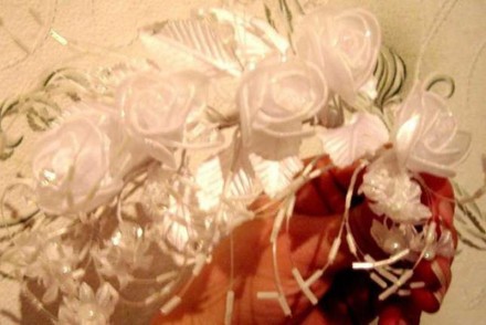 Свадебный веночек на волосы, белый, использовался один раз на свадьбу. Крепится . . фото 3