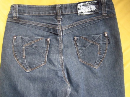 Женские плотные джинсы р.31. 95 % коттон,5 % эластан. ПОТ 39 см,высота спереди о. . фото 9