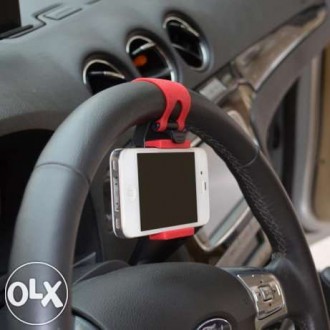 Универсальный автомобильный держатель на руль для телефона, смартфона, GPS навиг. . фото 2