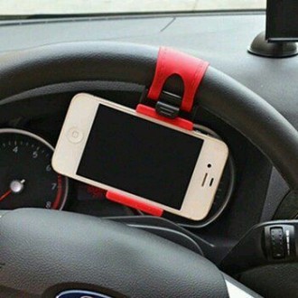 Универсальный автомобильный держатель на руль для телефона, смартфона, GPS навиг. . фото 4