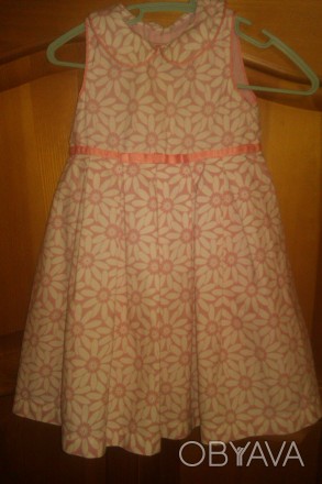 Продам нарядное платье  M&S размер 83 см на 1г-1,6г. И колготки в подарок розовы. . фото 1