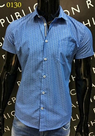 Рубашка мужская с коротким рукавом

Модели выполнены из качественной ткани в о. . фото 7