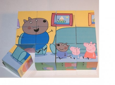 Игра с деревянными кубиками Пеппы развлечет малыша и окунет в волшебный мир Свин. . фото 5