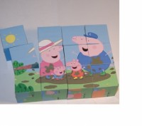 Игра с деревянными кубиками Пеппы развлечет малыша и окунет в волшебный мир Свин. . фото 3