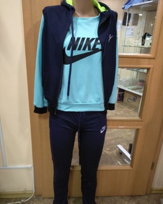 Спортивный костюм женский "Nike", теплый (тройка) – настоящая находка для активн. . фото 3