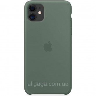 Чехол Silicone case (AAA) для Apple iPhone 11 (6.1") (Зеленый / Pine green). . фото 2