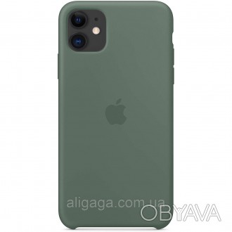 Чехол Silicone case (AAA) для Apple iPhone 11 (6.1") (Зеленый / Pine green). . фото 1