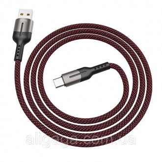 Дата кабель Hoco U68 "Gusto" Type-C 5A (1.2m) (Черный). . фото 4